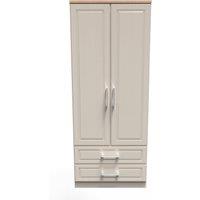 Ready Assembled 2 U Norfolk 2 Door 2 Drawer Wardrobe (Ready Assembled) in Taupe | Size: Large