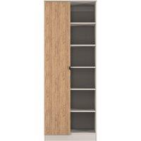 Ready Assembled 2 U Norway Tall 2 Door 1 Drawer Robe (Ready Assembled) in Beige | Size: Large