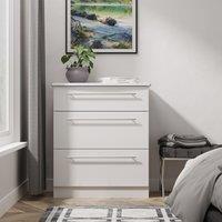 Ready Assembled 2 U Carlton 3 Drawer Deep Chest (Ready Assembled) in Grey | Size: Medium
