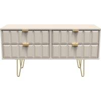 Ready Assembled 2 U Metro 4 Drawer Bed Box (Ready Assembled) in Taupe | Size: Small