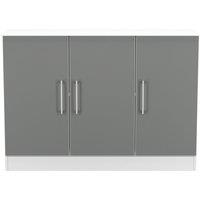 Ready Assembled 2 U Gloucester 3 Door Sideboard (Ready Assembled) in Mid Grey