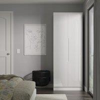Ready Assembled 2 U Lucca Tall Double Wardrobe (Ready Assembled) in White | Size: Large