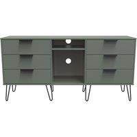 Ready Assembled 2 U Fuji 6 Drawer Sideboard (Ready Assembled) in Pale Green | Size: Large