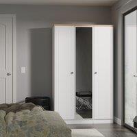 Ready Assembled 2 U Surrey Triple Mirror Wardrobe (Ready Assembled) in White | Size: Large