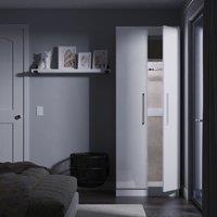 Ready Assembled 2 U Lyon Tall Plain Double Wardrobe (Ready Assembled) in White | Size: Large
