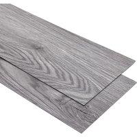 Living and Home 36 Pcs PVC Realistic Wood Effect Self Adhesive Flooring in Dark Grey