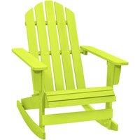 Berkfield Home Garden Adirondack Rocking Chair Solid Fir Wood Green