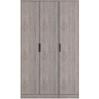 Ready Assembled 2 U Fuji 3 Door Wardrobe (Ready Assembled) in Light Grey | Size: Large