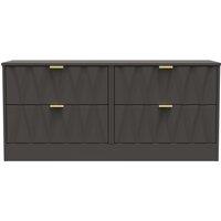 Ready Assembled 2 U Washington 4 Drawer Bed Box (Ready Assembled) in Dark Grey | Size: Small