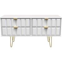 Ready Assembled 2 U Metro 4 Drawer Bed Box (Ready Assembled) in White | Size: Small