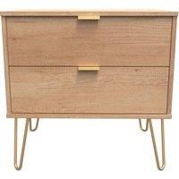 Ready Assembled 2 U Fuji 2 Drawer Side Table (Ready Assembled) in Natural | Size: Small