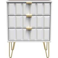 Ready Assembled 2 U Metro 3 Drawer Chest (Ready Assembled) in White | Size: Medium