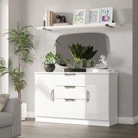 Ready Assembled 2 U Holborn 2 Door 3 Drawer Sideboard (Ready Assembled) in White | Size: Large