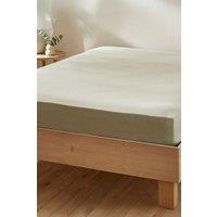 Martex Touch of Linen Fitted Sheet in Pale Green | Size: King Fitted