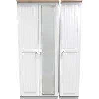 Ready Assembled 2 U Norton Triple Mirror Wardrobe (Ready Assembled) in White | Size: Large