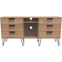 Ready Assembled 2 U Fuji 6 Drawer Sideboard (Ready Assembled) in Natural | Size: Large