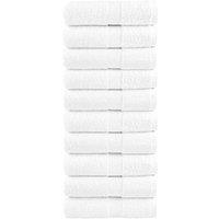 Berkfield Home Premium Soap Towels SOLUND 10pcs White 30x30cm 600gsm
