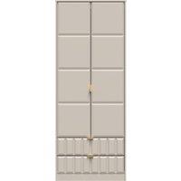 Ready Assembled 2 U Metro 2 Door 2 Drawer Wardrobe (Ready Assembled) in Taupe | Size: Large