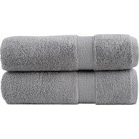 Berkfield Home Premium Hand Towels SOLUND 2pcs Grey 50x100cm 600gsm