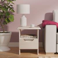 Ready Assembled 2 U Holborn Bottom Drawer Lamp Table (Ready Assembled) in Taupe | Size: Small