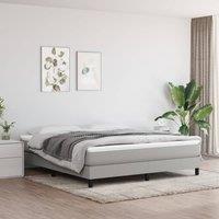Berkfield Home Bed Frame without Mattress Light Grey 180x200 cm Super King Fabric