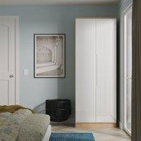 Ready Assembled 2 U Lucca Tall Double Wardrobe (Ready Assembled) in Light Oak | Size: Large