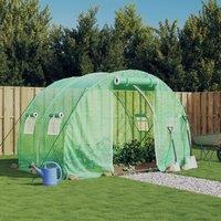 Berkfield Home Greenhouse with Steel Frame Green 6 m 3x2x2 m