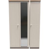 Ready Assembled 2 U Norton Triple Mirror Wardrobe (Ready Assembled) in Taupe | Size: Large