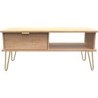Ready Assembled 2 U Fuji 1 Drawer Coffee Table (Ready Assembled) in Natural | Size: Medium