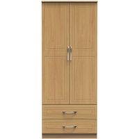 Ready Assembled 2 U Oxford 2 Door 2 Drawer Wardrobe (Ready Assembled) in Light Oak
