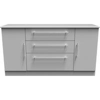 Ready Assembled 2 U Carlton 2 Door 3 Drawer Sideboard (Ready Assembled) in Grey | Size: Large