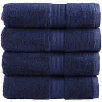 Berkfield Home Premium Guest Towels SOLUND 4pcs Navy Blue 30x50cm 600gsm