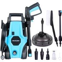 ProKleen Pressure Washer with Fixed Brush & Patio Cleaner Attachment in Black