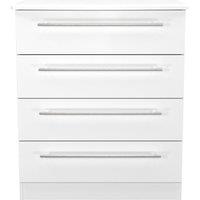 Ready Assembled 2 U Carlton 4 Drawer Chest (Ready Assembled) in White | Size: Medium