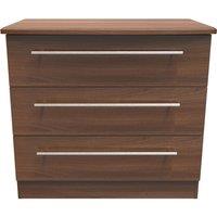 Ready Assembled 2 U Carlton 3 Drawer Chest (Ready Assembled) in Walnut | Size: Medium