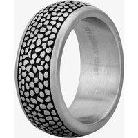 Bourne and Wilde Men's Oxidised D-Shape Reptile Ring OSR-6121S 64 in Silver | Size: 66 (W 1/2)