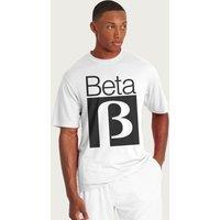 Betamax Men's White B Logo T-Shirt | Size: Small
