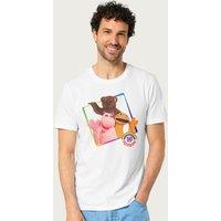 Rainbow Men's 1972 50 Years Bungle George & Zippy T-Shirt in White | Size: XL