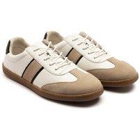 Off the Hook Men's ARTER' Boys Leather Low-Top Lace up Trainer Shoes in White | Size: 2