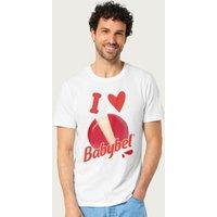 Babybel Men's I Love T-Shirt in White | Size: Medium