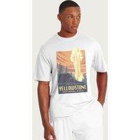 US National Parks Men's Yellowstone T-Shirt in White | Size: Small