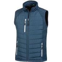 Result Men's Black Compass Padded Soft Shell Gilet in Navy | Size: 3XL