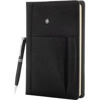 Swiss Peak Refillable Notebook & Pen Set in Black