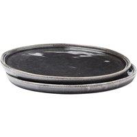 Vinga Nomimono Round Plate Pack of 2 in Black