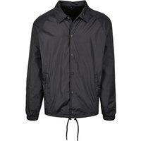 Build Your Brand Men's Coach Jacket in Black | Size: Large