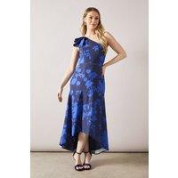 Occasion Floral One Shoulder Twill Maxi Dress