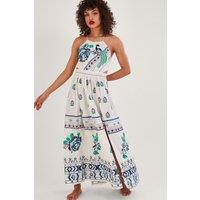 Angelina Embroidered Maxi Dress Ivory