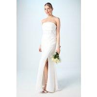Coast Women's Crepe Corset Fishtail Wedding Dress With Puddle in Ivory | Size: 12