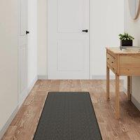 Berkfield Home Carpet Runner Sisal Look Anthracite 50x300 cm in Black | Size: 100 cm diameter