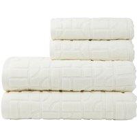 Vinga Verso Cotton Towel Set (Pack of 4) in Natural